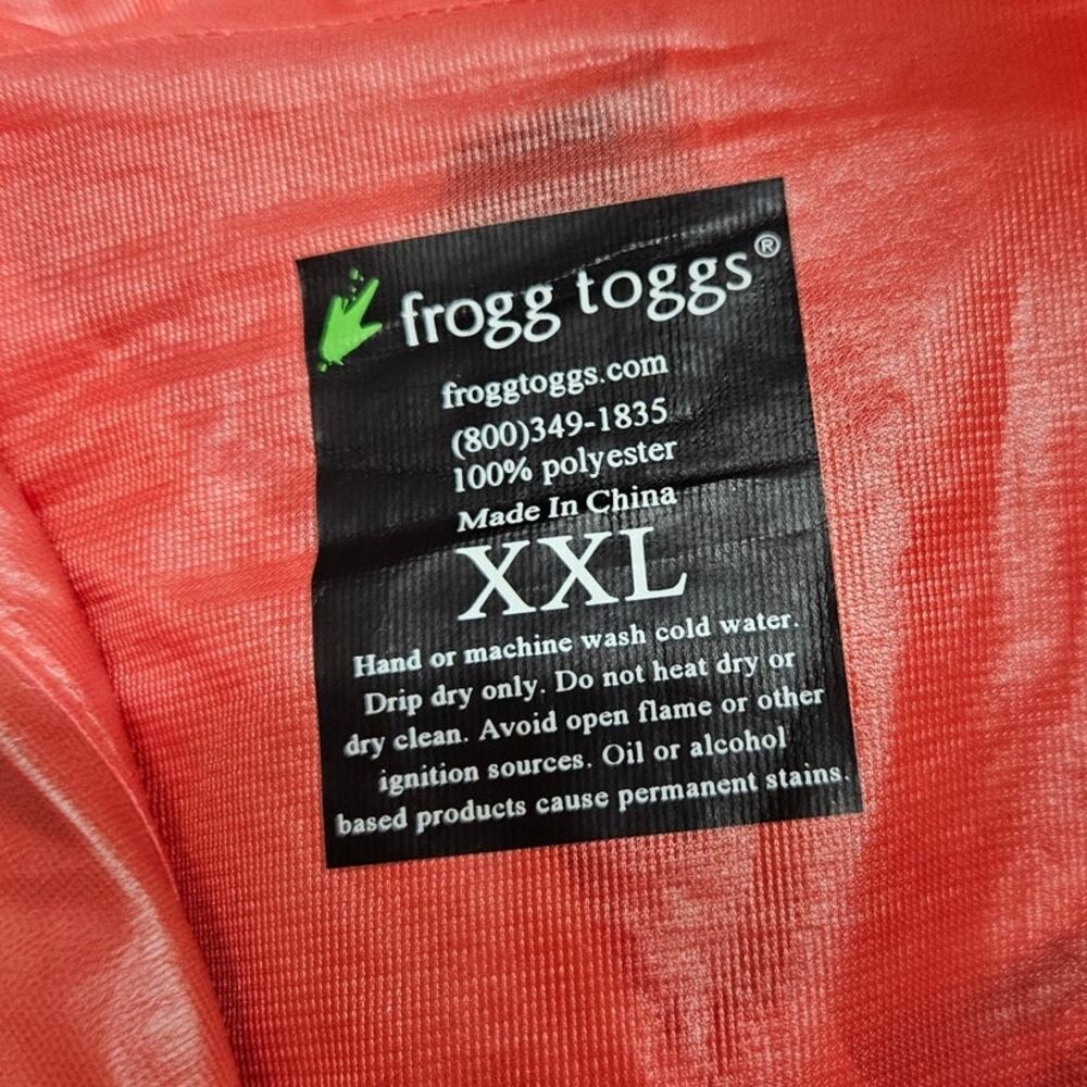 Frogg Toggs XXL Xtreme Lite Hooded Jacket Coral Orange Pink Color Teal Accent - Picture 4 of 15